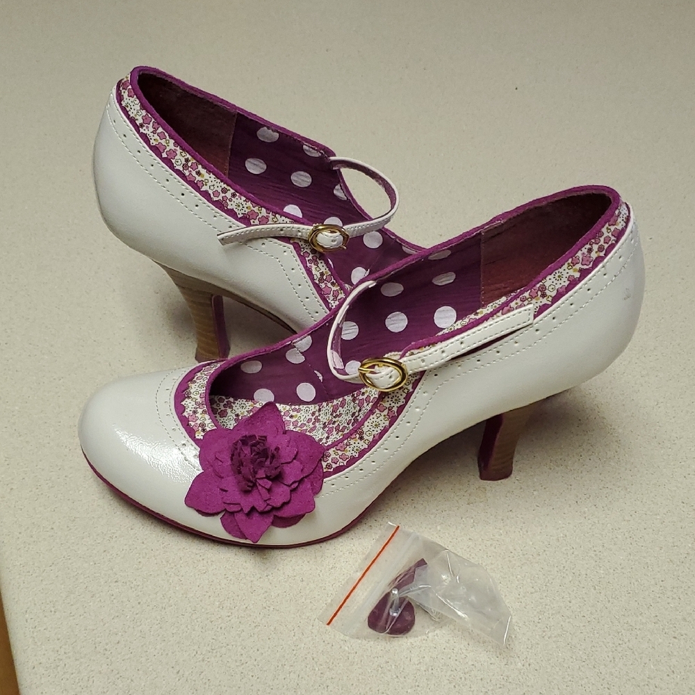 Ruby Shoo White and Purple Women's Heels